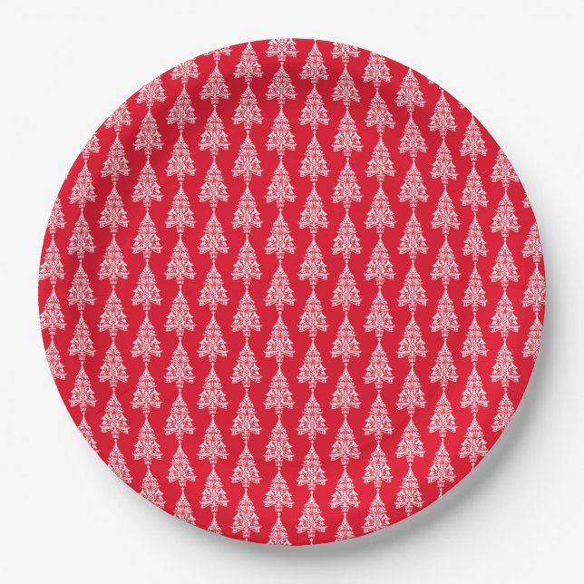 Scandinavian traditional Christmas Decorations Paper Plate (Front)
