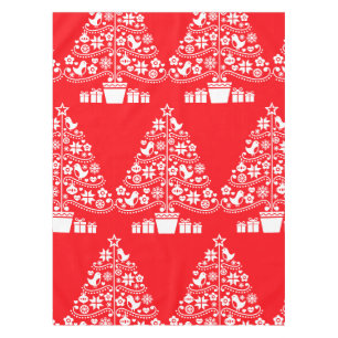 Scandinavian Traditional Christmas Decorations Tablecloth