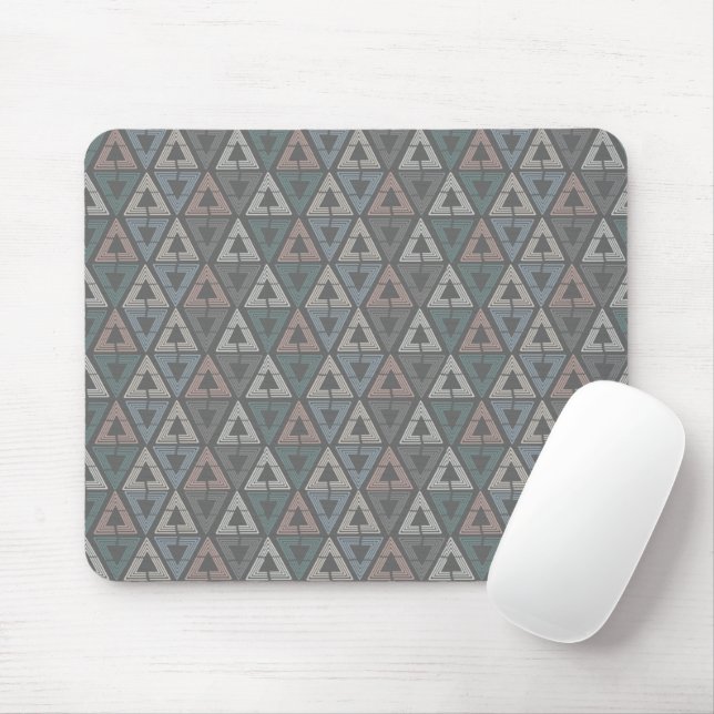 Scandinavian Triangles Mouse Mat (With Mouse)