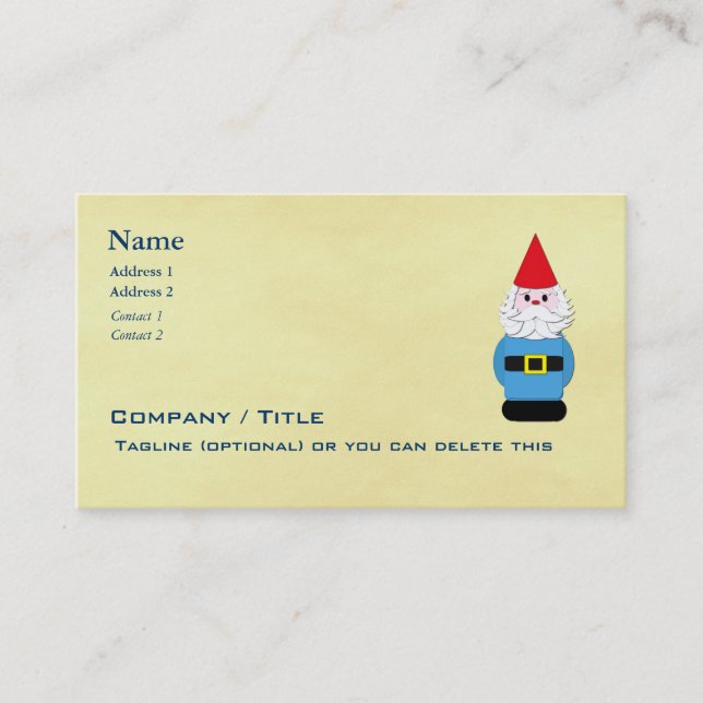 Scandinavian Troll or Gnome Business Card (Front)
