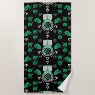 Scandinavian Viking Norsemen Home Decor Beach Towel
