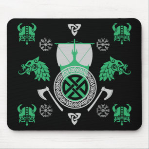 Scandinavian Viking Norsemen Home Decor Mouse Mat