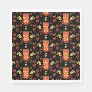 Scandinavian Viking Norsemen Home Decor Napkin
