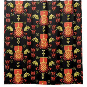 Scandinavian Viking Norsemen Home Decor Shower Curtain