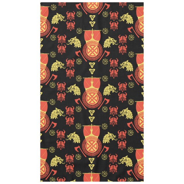 Scandinavian Viking Norsemen Home Decor Tablecloth (Front)