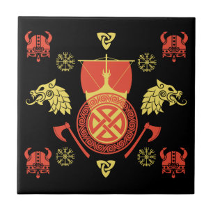 Scandinavian Viking Norsemen Home Decor Tile