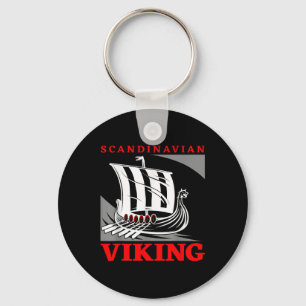 Scandinavian Viking Ship Dragon Boat Drakkar Thor Key Ring