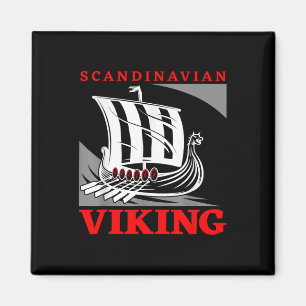 Scandinavian Viking Ship Dragon Boat Drakkar Thor Magnet