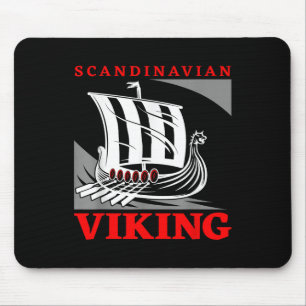 Scandinavian Viking Ship Dragon Boat Drakkar Thor Mouse Mat