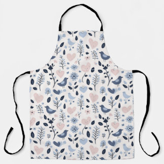 Scandinavian Whimsical Birds Apron