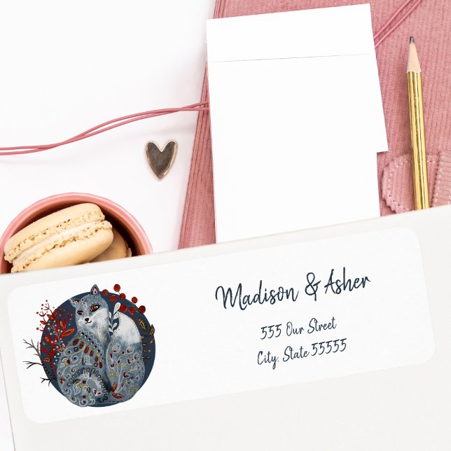 Scandinavian Whimsical Folk Art Watercolor Fox  (Creator Uploaded)