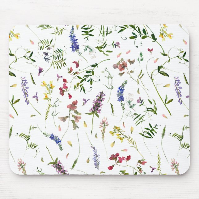 Scandinavian Wildflowers Meadow Mouse Mat (Front)