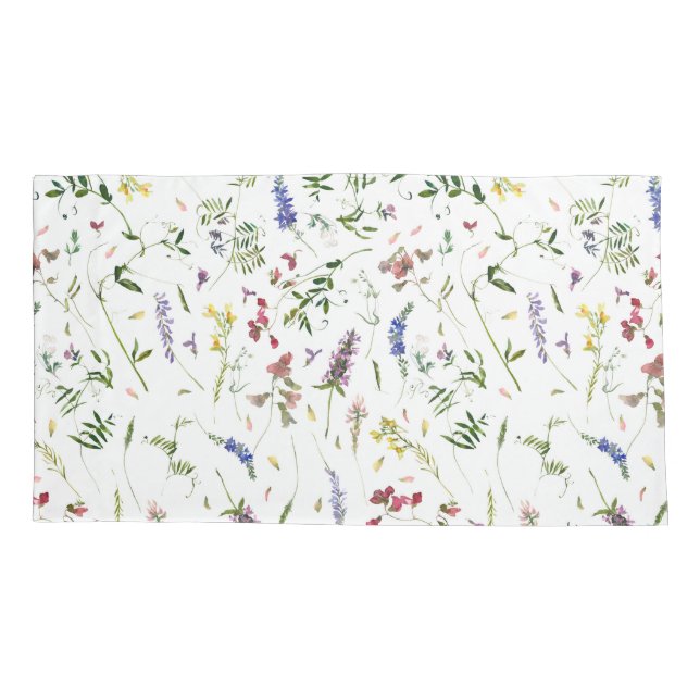 Scandinavian Wildflowers Meadow Pillowcase (Back)