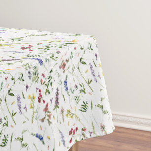 Scandinavian Wildflowers Meadow Tablecloth