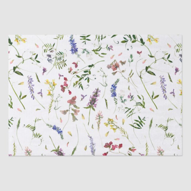 Scandinavian Wildflowers Meadow Tissue Paper (Front)