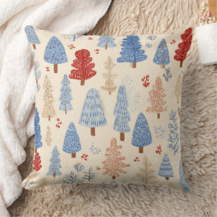 Scandinavian Winter Forest Pattern (1) Cushion