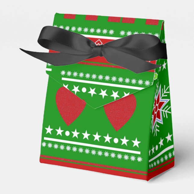Scandinavian Winter Scene Favour Box (Front Side)