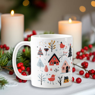 Scandinavian winter scenery Christmas holiday Coffee Mug
