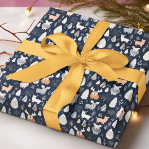 Scandinavian Woodland Animals Christmas winter Wrapping Paper