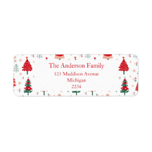 Scandinavian Xmas Tree Pattern Festive Christmas