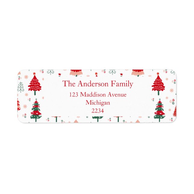 Scandinavian Xmas Tree Pattern Festive Christmas (Front)