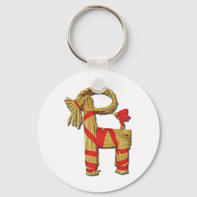 Scandinavian Yule Goat Key Ring (Front)