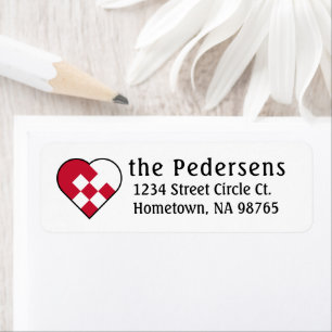 Scandinavian Yule Heart - Personalised