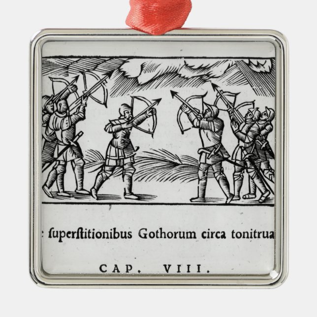 Scandinavians using their arrows metal tree decoration (Front)