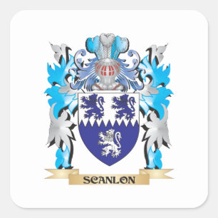 Scanlon Coat of Arms - Family Crest Square Sticker