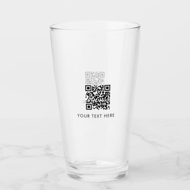 Scannable Business Website QR Code Advertising  Glass (Front)