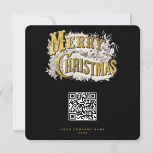 Scannable Christmas Corporate Business QR Code  Holiday Card