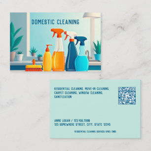 Scannable Domestic Cleaning Business Card