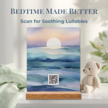 Scannable Lullaby QR Code Nursery Art