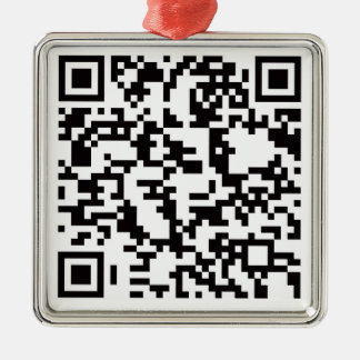 Scannable QR Bar code Metal Tree Decoration