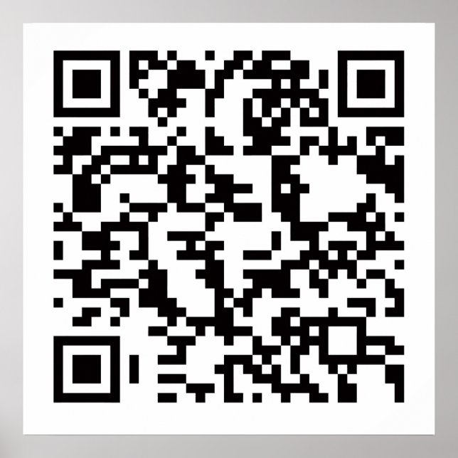 Scannable QR Bar code Poster (Front)