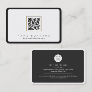 Scannable QR code professional or personal Busines Business Card
