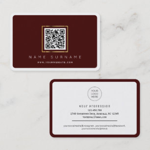 Scannable QR code professional or personal network Business Card