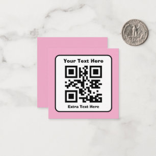 Scannable QR Code Template w/Editable Text