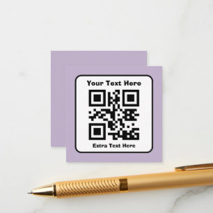 Scannable QR Code Template w/Editable Text