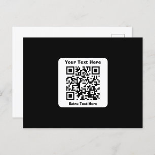 Scannable QR Code Template w/Editable Text