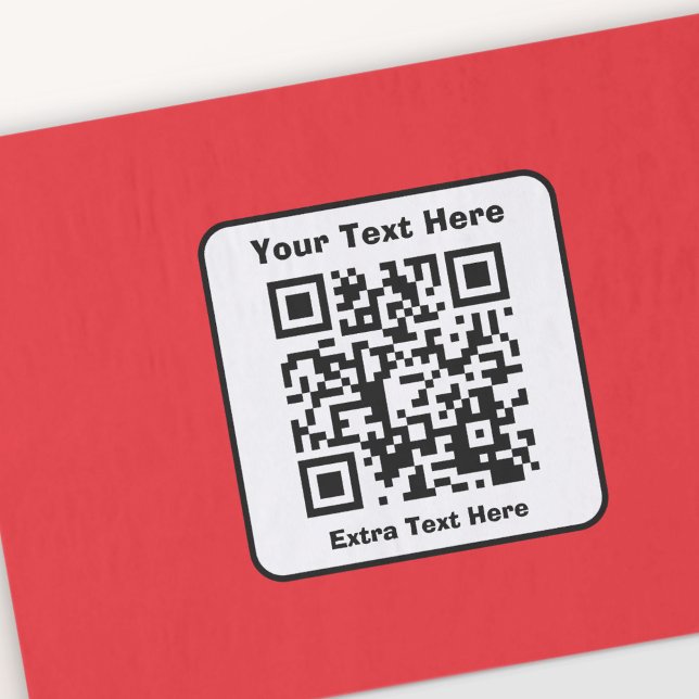 Scannable QR Code Template w/Editable Text Tissue Paper (Creator Uploaded)
