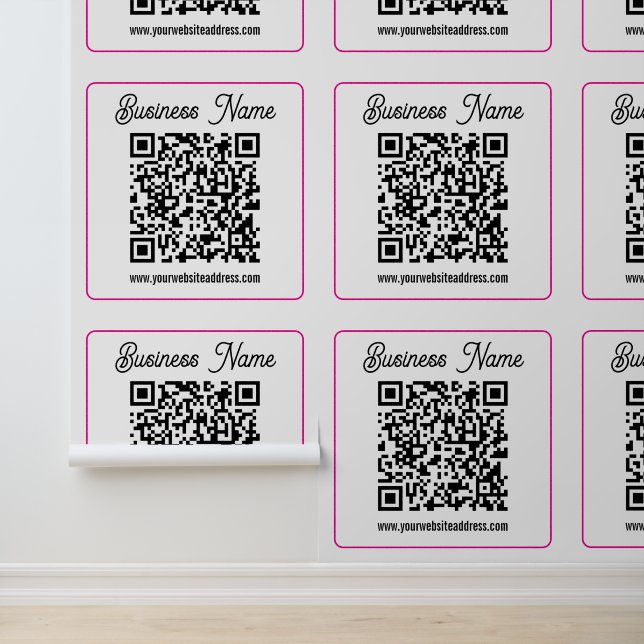 Scannable QR code with Cursive Script Handwriting Wallpaper (Application)