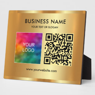 Scannable Template Your Custom Text Logo QR Code Plaque