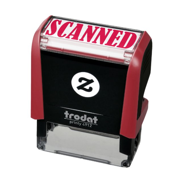 Scanned Business Office Framed Simple Word Self-inking Stamp (Product)
