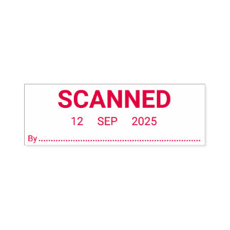 Scanned Date self inking Stamp with By Line