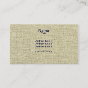 Scanned Natural Linen Canvas Texture Business Card