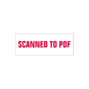 Scanned to pdf for archiving documents self-inking stamp