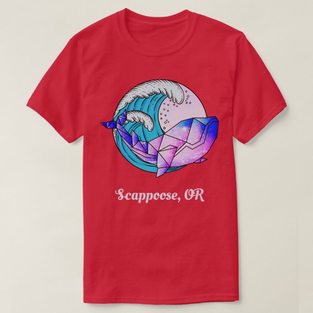Scappoose OR Japanese Paint Geometric Orca Killer  T-Shirt (Design Front)