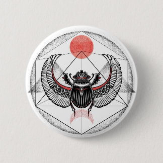 Scarab 6 Cm Round Badge