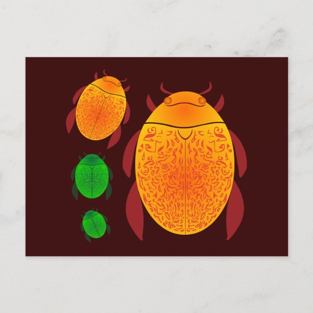 Scarab Beetle Postcard (Front)